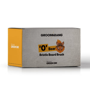 Groomarang 'O' Boar Bristle Beard Brush Optional Beard Shaping Comb