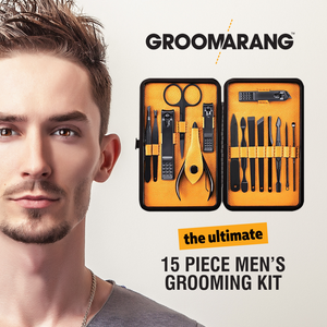 Groomarang 'The Ultimate' 15 Piece Mens Grooming Manicure & Pedicure Kit