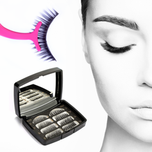 Load image into Gallery viewer, Glamza Magnetic False Eyelash Set in Black Case With Mirror and Eyelash Applicator