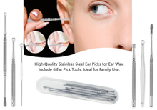Load image into Gallery viewer, Glamza 6pc Ear Wax Removal Kit with Case