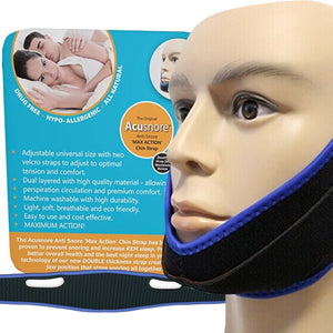 Acusnore Anti Snore Double Support "Max Action" Chin Strap