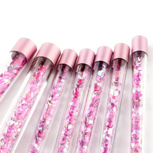 Load image into Gallery viewer, 7pc Pink Glitter Makeup Brushes