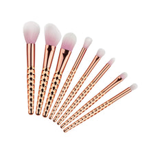 Load image into Gallery viewer, 8pc Luxury Rose Gold Make Up Brushes