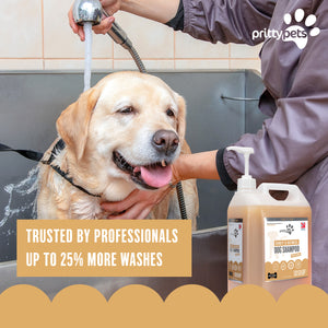 Pritty Pets Honey & Oatmeal Dog Shampoo With Pump - 1 Litre & 5 Litre