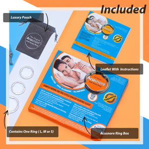 The Original Acusnore Anti-Snore Ring – Natural Acupressure Snoring Solution (Free UK Postage)