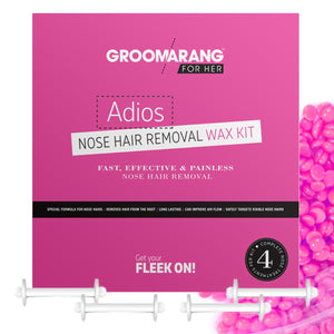 Groomarang For Her - Adios Nose Hair Removal Wax Kit For Her & Optional Bundle