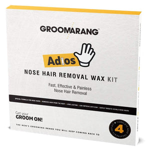 Groomarang Adios Nose Hair Removal Wax Kit & Optional Eyebrow Shaver