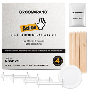 Groomarang Adios Nose Hair Removal Wax Kit & Optional Eyebrow Shaver