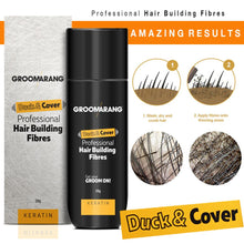 Load image into Gallery viewer, Groomarang Duck &amp; Cover Professional Keratin Hair Loss Building Fibres 28g