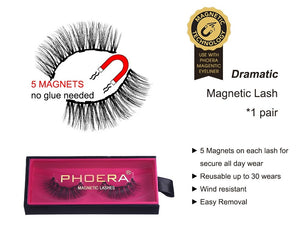 Phoera Magnetic Eyelashes, Magnetic Eyeliner and Eyelash Applicator