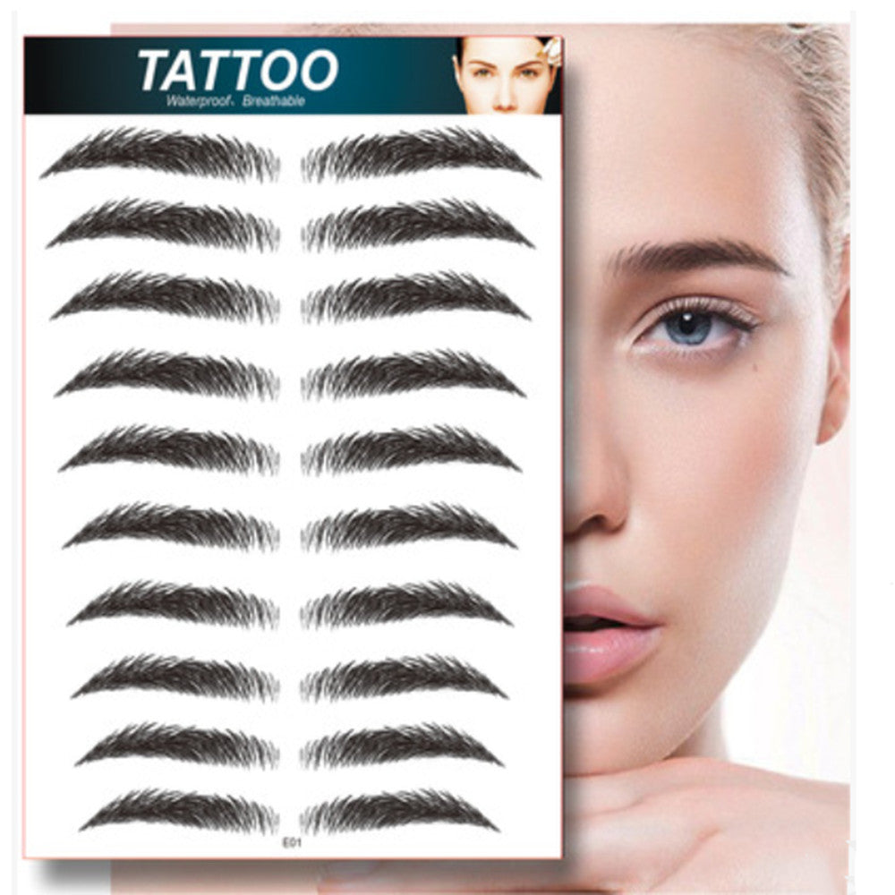 Glamza 4D Eyebrow Tattoos - 10 Pairs Per Sheet