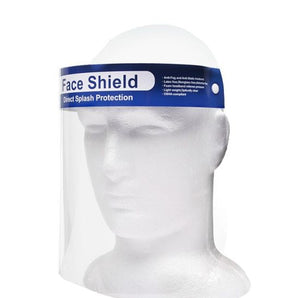 Disposable Blue Strip Face Shield Visor with Foam