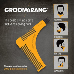 "The Groomarang™" Beard Shaping and Beard Styling Comb