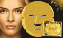 Load image into Gallery viewer, 10 Gold Collagen Face Masks and Head Cap