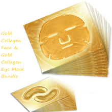 Load image into Gallery viewer, Crystal Collagen Gold Face Mask and Eye Mask Bundle