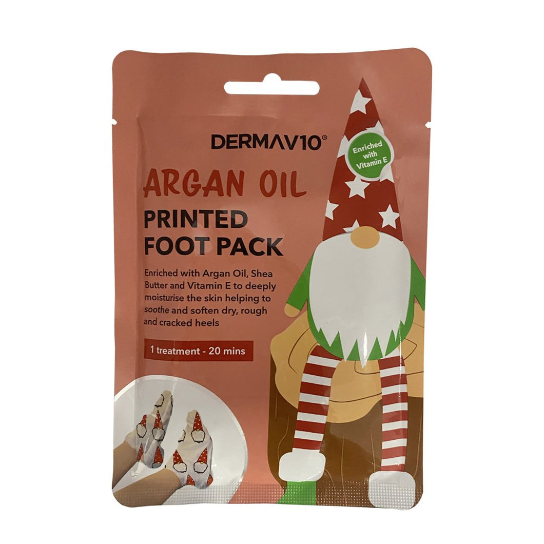 Derma V10 Deep Moisturising Foot Pack - Argan Oil, Shea Butter and Vitamin E