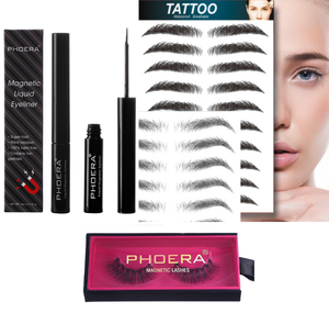 Glamza 4D Eyebrow Tattoo With Phoera Magnetic Eyeliner and Lashes