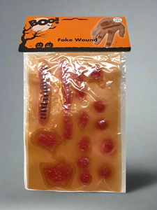 Halloween Rubber Fake Wounds Scars & Scratches - 10 Per Pack