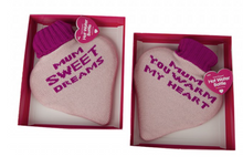 Load image into Gallery viewer, Generise Hot Water Bottles 1 Litre Heart Shaped with Cover