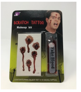 Halloween Scratch Tattoo Makeup Kit