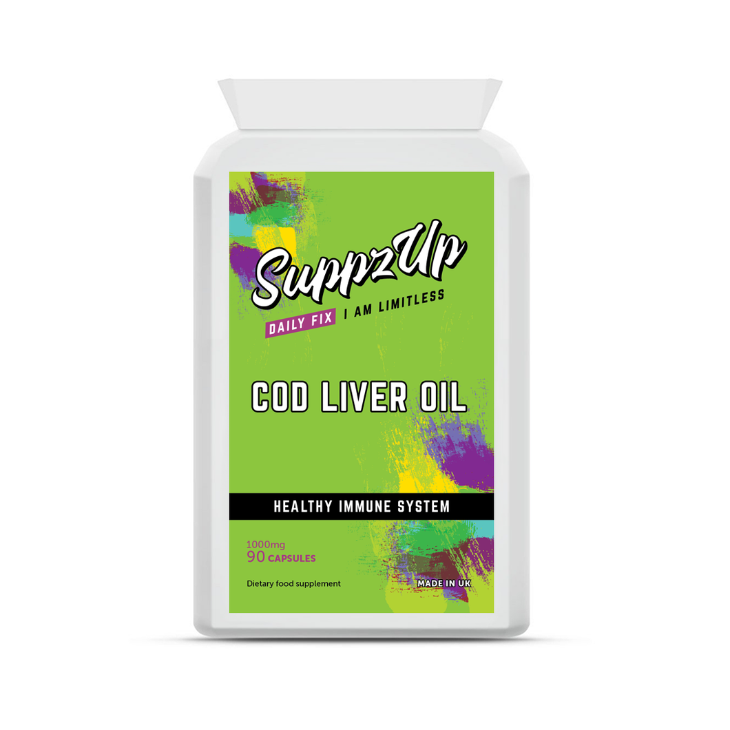 SuppzUp Cod Liver Oil 1000mg - 90 Capsules