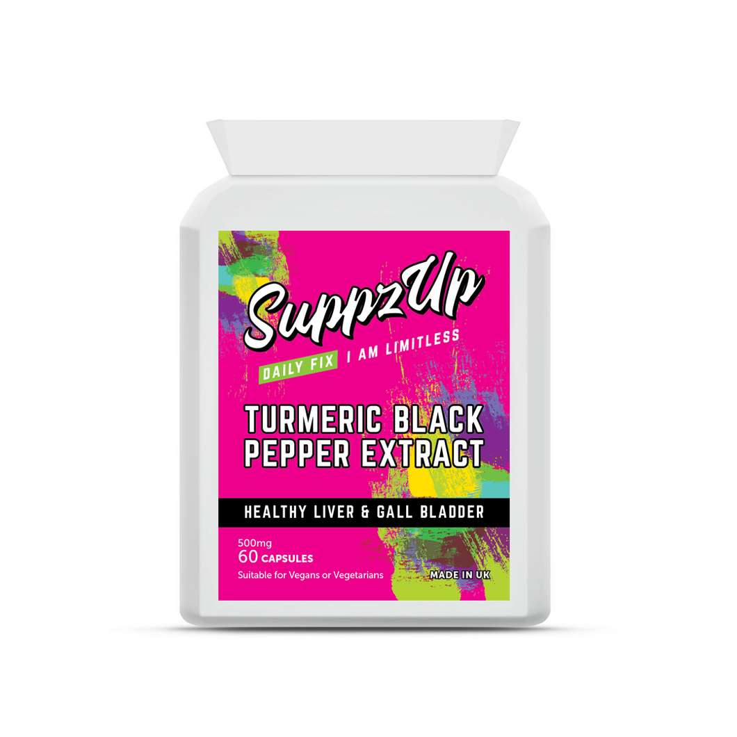 SuppzUp Turmeric Black Pepper 500mg - 60 Capsules