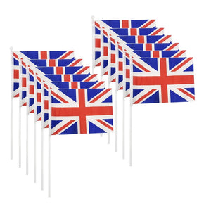 Union Jack Hand Waving Flags 12 Pack