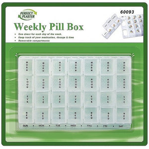 Weekly Pill Box Daily Supplement Organiser