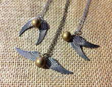 Load image into Gallery viewer, Angel Wings and Orb Necklace
