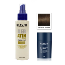 Load image into Gallery viewer, Beaver Professional Keratin System Hair Loss Building Fibres 12g or 28g with Optional Beaver Fibre Hold Spray
