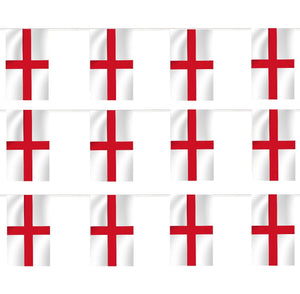 EUFA EURO 2024 England Flag Bunting - 26 Feet