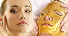 Load image into Gallery viewer, 10 Gold Collagen Face Masks and Head Cap