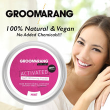 Load image into Gallery viewer, Groomarang Activated Charcoal Whitening Teeth Powder - Mint - 50g
