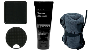 Lumin Skincare Bundle -  Silicone Face Scrubber, Clay Mask & Face Towel