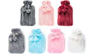 Generise Hot Water Bottles 2 Litre with Plush Cover