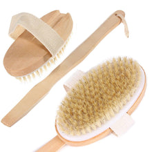 Load image into Gallery viewer, Glamza 2 in 1 Bath N Shower Dry Skin, Exfoliating Body Brush With Detachable Handle