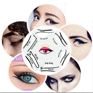 6 in 1 Eyeliner Stencil - Optional Black Eyeliner