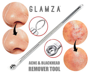 Glamza Double-Ended Spot Removal Tool – Precision Blackhead & Pimple Extractor