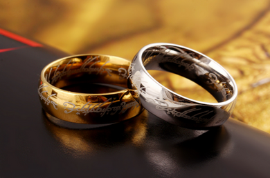 Lord of the Rings - Gold Ring and Silver Ring