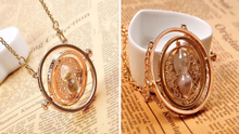 Load image into Gallery viewer, Harry Potter Inspired &#39;Sands of Time&#39; Necklaces in Gold Colour