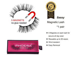 Phoera Magnetic Eyelashes, Magnetic Eyeliner and Eyelash Applicator