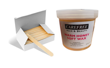 Load image into Gallery viewer, 100 Wooden Waxing Spatulas &amp; Optional Wax Tub